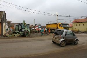 Sens giratoriu în lucru, în Sâncraiu de Mureş