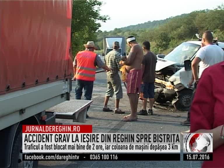 Accident grav la ieşirea  din Reghin spre Bistriţa