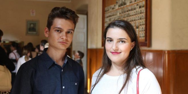 Vlad Sabău și Diana Avram, foști elevi la Papiu