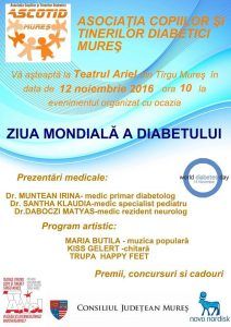 ASCOTID Mureș marchează mâine Ziua Mondială a Diabetului