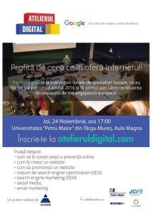 Atelier digital gratuit pentru studenții de la Universitatea „Petru Maior”