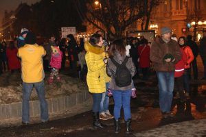 FOTO: Protest în centru. Spiritul civic nu a murit de tot la Tîrgu Mureș