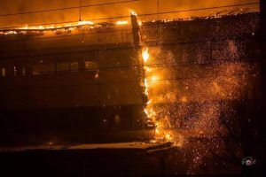 Incendiu la o fabrică de confecționare a instrumentelor muzicale din Toplița