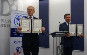 Acord Rotary – BVB pentru educaţie financiară şi antreprenorială