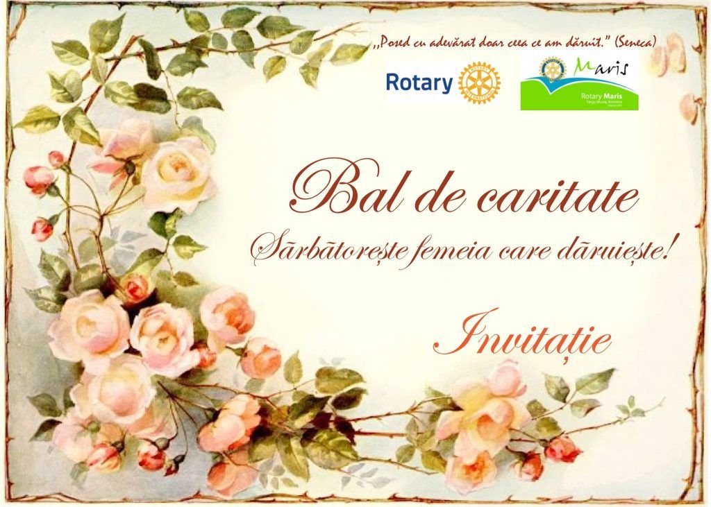 Bal caritabil marca Rotary Maris, la Hotel Grand