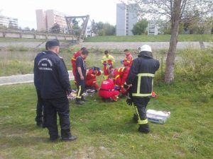FOTO: Persoană salvată din râul Mureș!