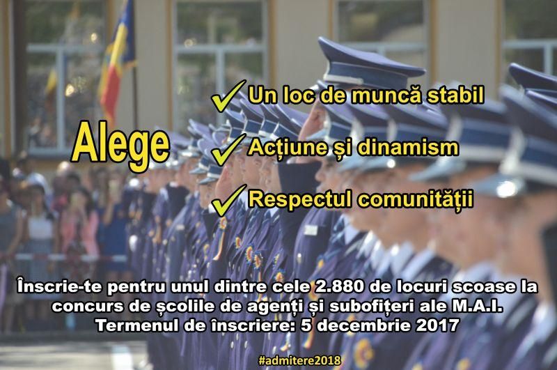 Și tu poți deveni polițist