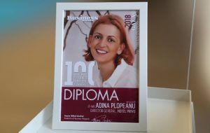 Un nou premiu pentru Adina Plopeanu (Hotel Privo)