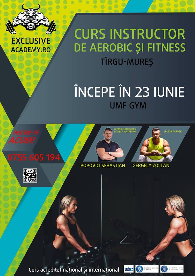 Curs instructor aerobic și fitness