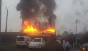 FOTO: Incendiu la o fabrică din Reghin!