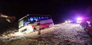 VIDEO: Autocar din Mureş cu 29 de persoane răsturnat în Oltenia!
