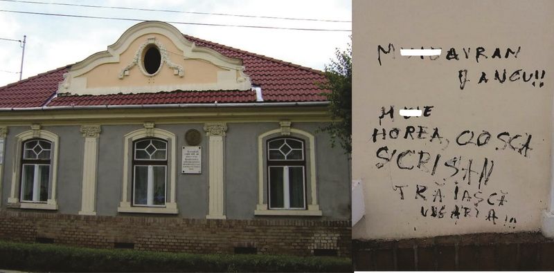 Mesaje antiromâneşti, pe Casa „Avram Iancu” din Târgu-Mureş!