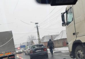 VIDEO. Accident rutier la Dumbrăvioara. Circulaţie afectată!