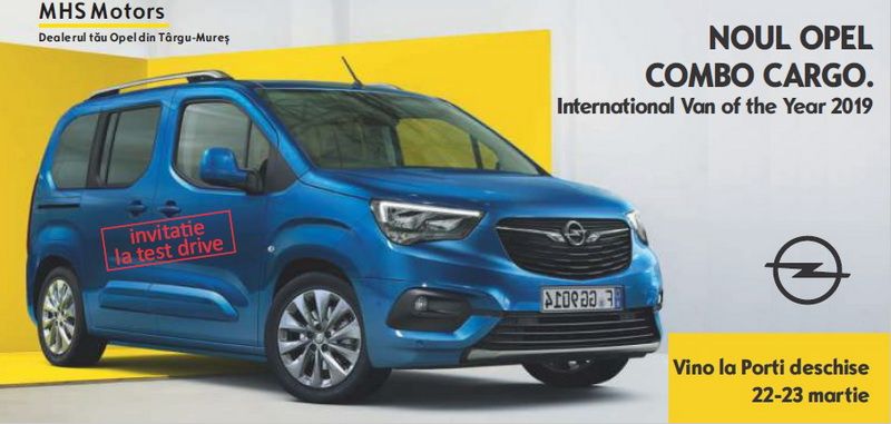 Noul Opel Combo debutează la Târgu Mureș, prin dealerul MHS Motors