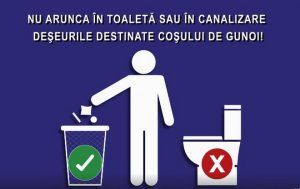 Apel lansat de Compania Aquaserv: “Canalizarea nu este coş de gunoi!”
