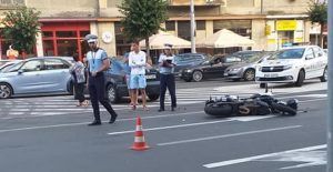 Motociclist accidentat în centrul Târgu-Mureşului