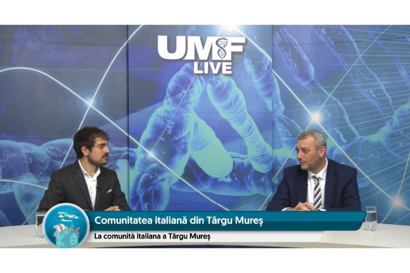 Emisiune despre comunitatea italiană din Târgu-Mureș, la UMFST Live
