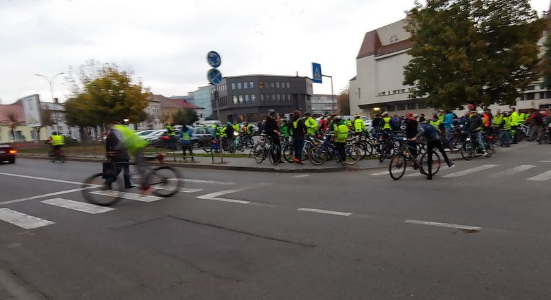 VIDEO: Protest al bicicliștilor la Târgu-Mureș