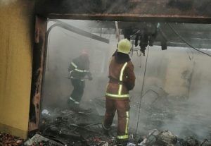 FOTO: Incendiu la o casă din Glodeni