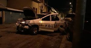 Târgu-Mureș: Un echipaj de poliție care urmărea o mașină, implicat într-un accident