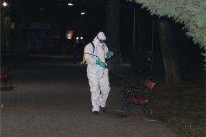 FOTO: Acțiune de dezinfecție a domeniului public din Reghin!