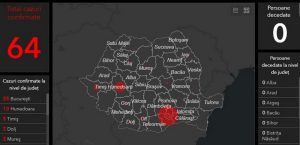 Harta interactivă a județelor cu cazuri de coronavirus