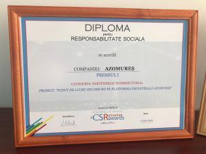 Azomureș, premiul I la competiția Romanian CSR Awards – ediția 2020