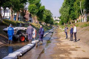 Târgu Mureș: Lucrări de amenajare a pârâului Pocloș