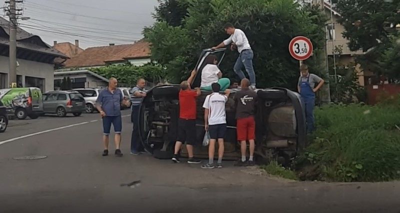 VIDEO: Accident cu o victimă în Reghin!