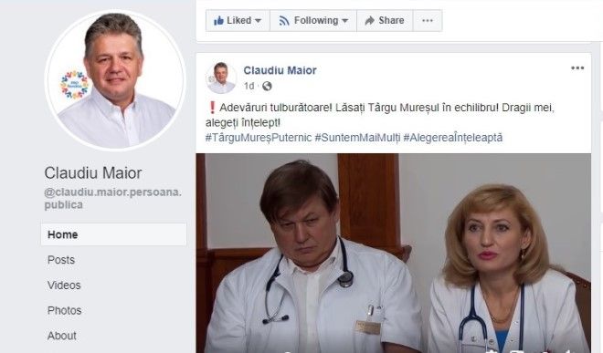 Claudiu Maior obligat de B.E.C. să șteargă de pe Facebook un videoclip despre Theodora Benedek