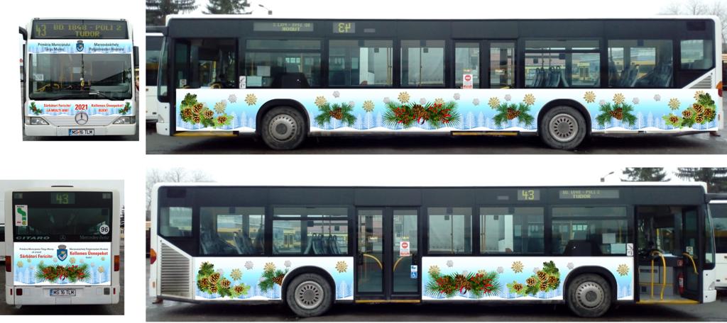 Autobuzele lui Moș Crăciun circulă prin Târgu Mureș!