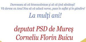 Corneliu Florin Buicu, deputat PSD de Mureș: „Dumnezeu să vă binecuvânteze și să vă țină sănătoși!”
