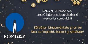SNGN Romgaz SA: „Un an nou cu împliniri, bucurii și sănătate!”
