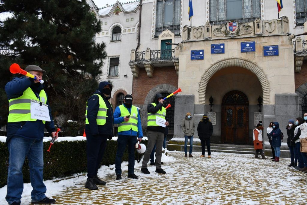 Protest al sindicaliștilor din Poliție, Penitenciar și Curtea de Apel Târgu Mureș