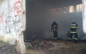 Incendiu într-o hală din Sighișoara