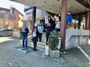 FOTO: Protest pentru susținerea HORECA la Hotel Continental