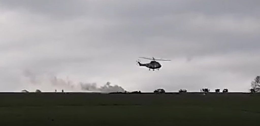 VIDEO: Imagini de la locul prăbușirii avionului MiG în Mureș