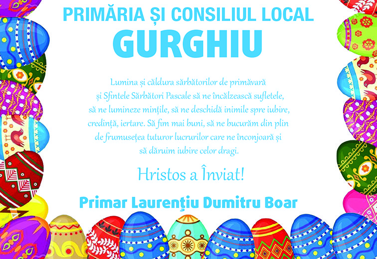 Primăria și Consiliul Local Gurghiu vă urează Sărbători Fericite!
