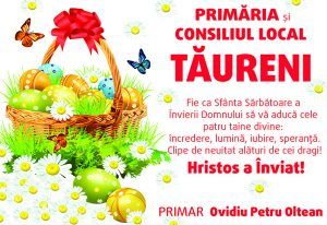 Primăria și Consiliul Local Tăureni vă urează Sărbători Fericite!
