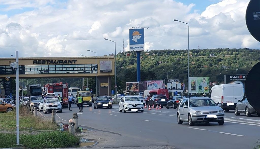 Accident la ieșirea din Târgu Mureș spre Sighișoara