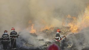 Incendiu la groapa de gunoi din Luduș