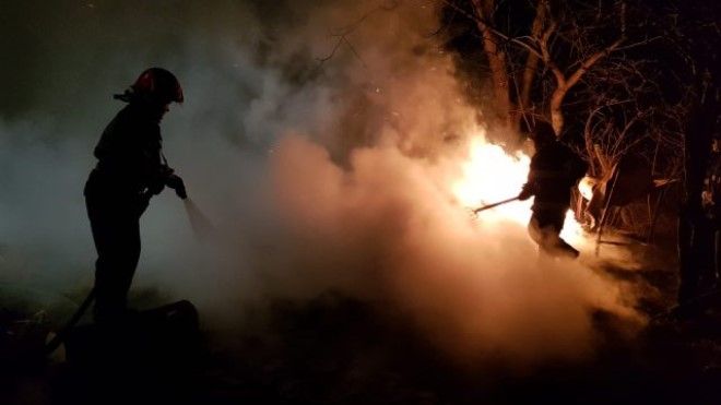 Târgu Mureș: Incendiu de gunoi menajer
