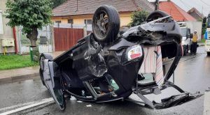 Accident la ieșire din Sângeorgiu de Mureș spre Reghin