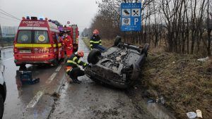 Accident cu două victime în Corunca