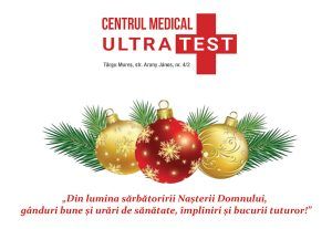 Centrul medical Ultratest vă urează Sărbători cu sănătate!