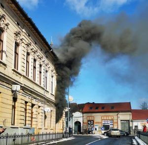Incendiu pe strada Aurel Filimon din Târgu Mureș