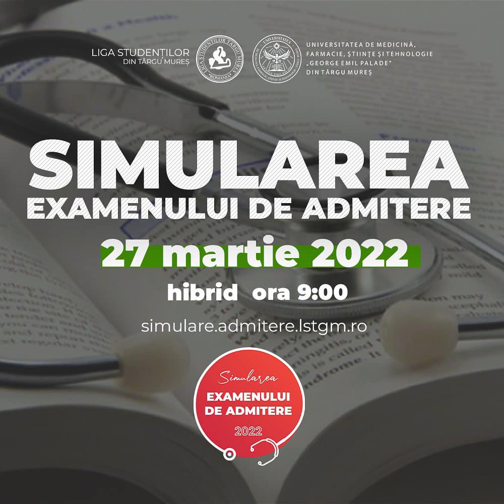 Simulare de admitere hibrid la UMFST