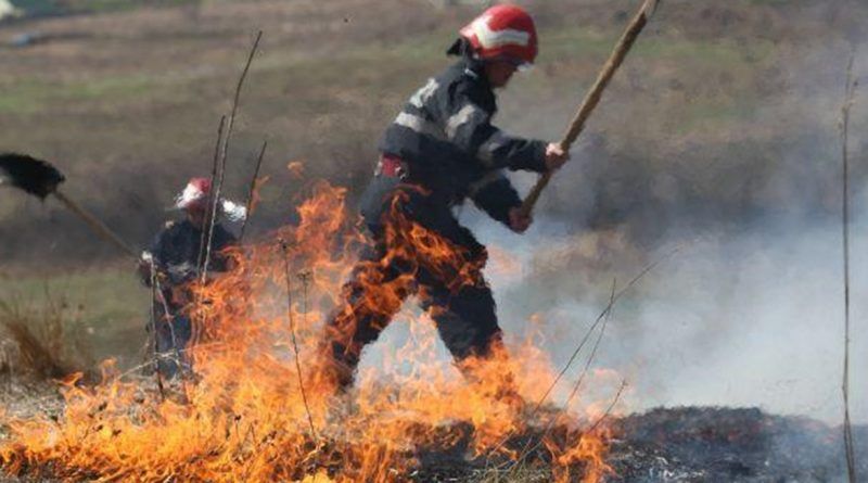 Incendii de vegetație uscată în județul Mureș