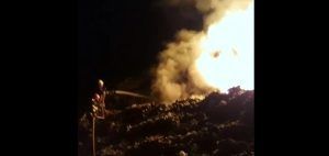 VIDEO: Incendiu la groapa de gunoi din Sighișoara