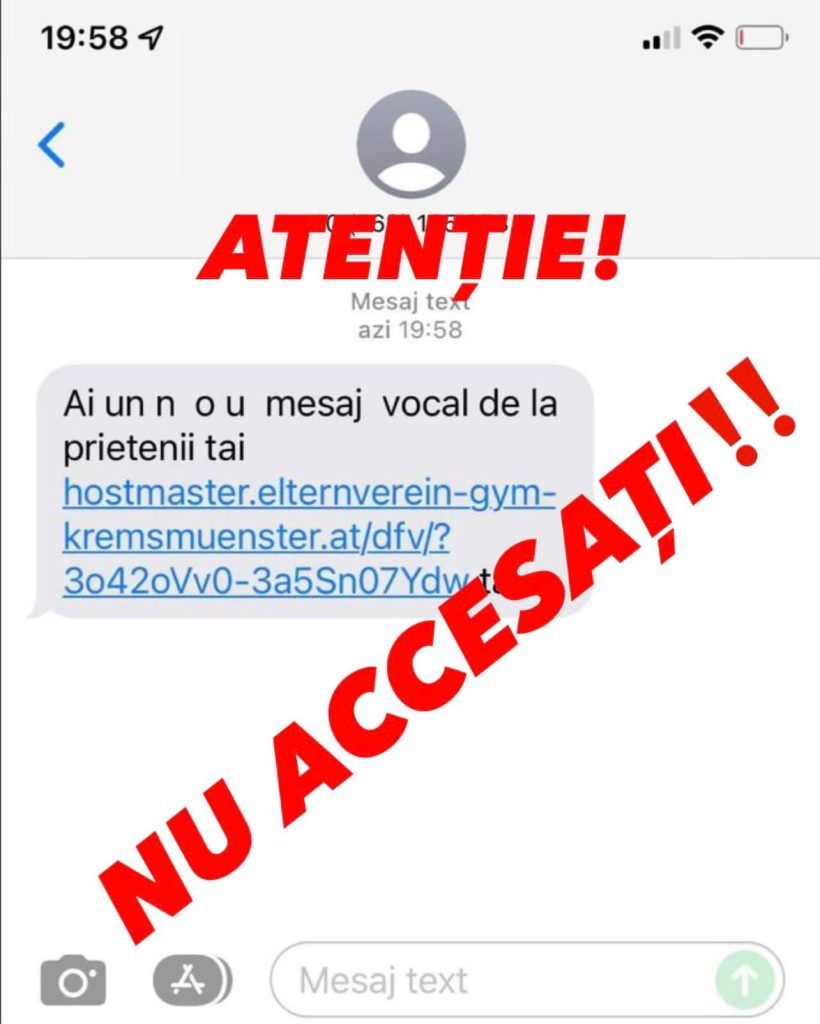 Poliția Română, avertizează cu privire la atacuri cibernetice realizate prin mesaje tip SMS